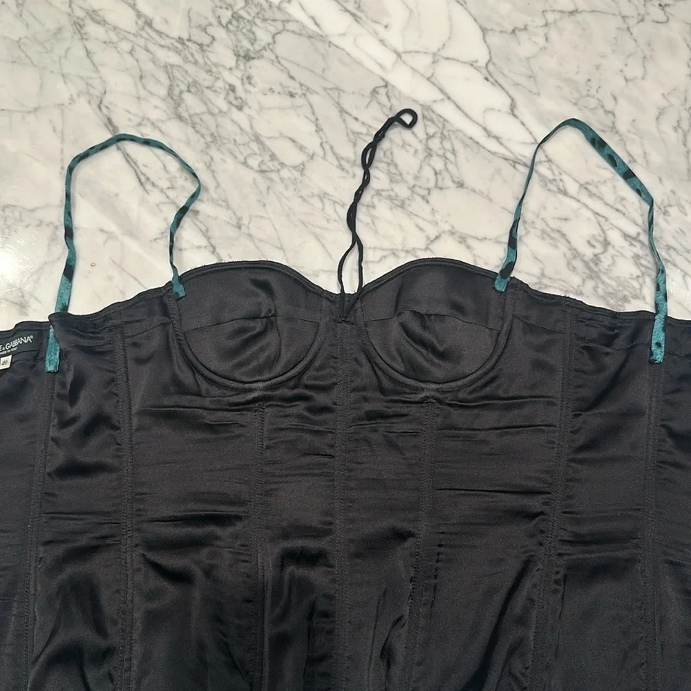 Dolce & Gabbana Turquoise Leopard Corset - Picture 8 of 11